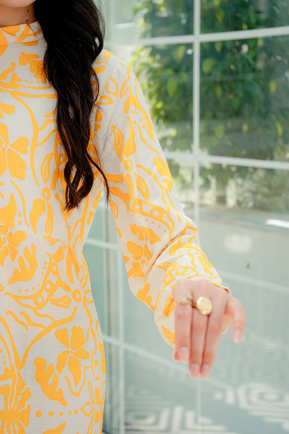 Robe Volants Jaune